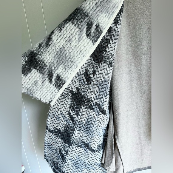 Anthropologie Dolan Nuage Open Mixed Knit Grey Beige Wool Mohair Cardigan Sz M - Picture 4 of 11